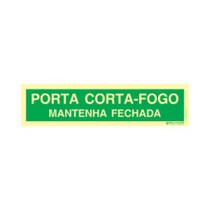 Placa De Sinalização De Emergência - Porta Corta Fogo