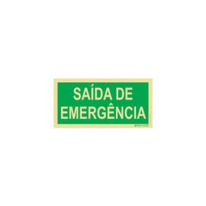 Placa De Sinalização De Emergência - Rota de Fuga Saída De Emergência