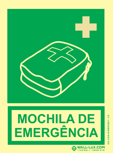 Placa Fotoluminescente – ORIENTAÇÃO E SALVAMENTO