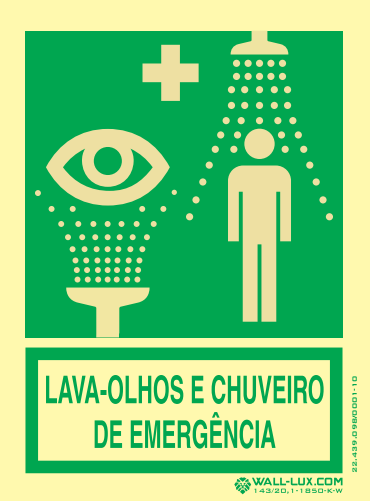 Placa Fotoluminescente – ORIENTAÇÃO E SALVAMENTO