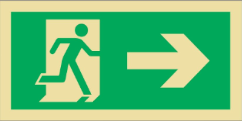 Placa Fotoluminescente – ORIENTAÇÃO E SALVAMENTO - S0100