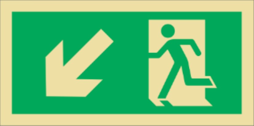Placa Fotoluminescente – ORIENTAÇÃO E SALVAMENTO - S0700
