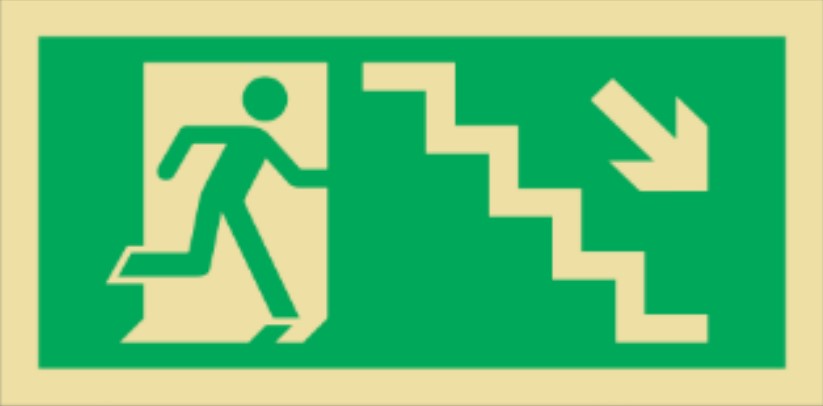 Placa Fotoluminescente – ORIENTAÇÃO E SALVAMENTO - S0800