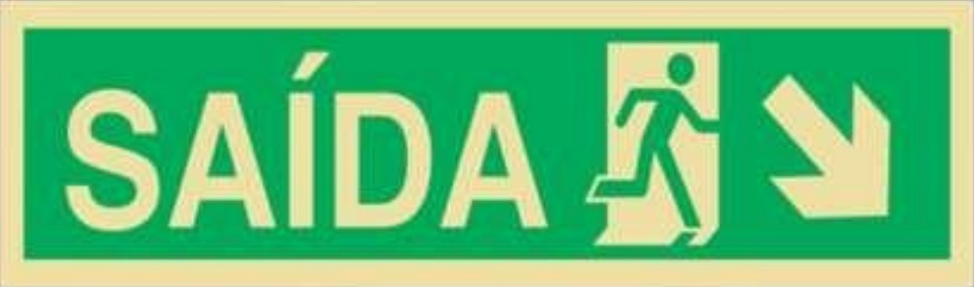 Placa Fotoluminescente – ORIENTAÇÃO E SALVAMENTO - S1307